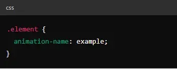 animation name